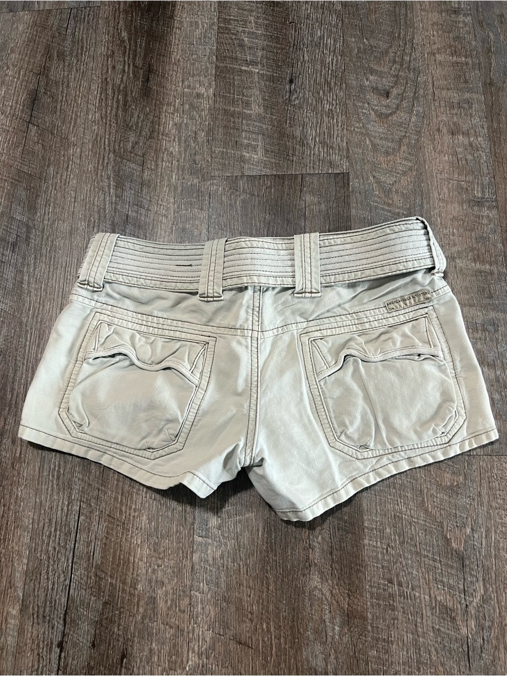 American Eagle Outfitters Beige Belted Shorts - Picture 2 of 4